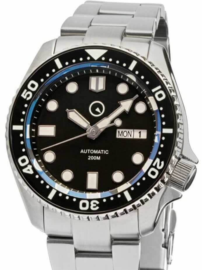 Scratch and Dent - Islander Automatic Dive Watch with Bracelet, AR Sapphire Crystal, Luminous Bezel Insert #ISL-02