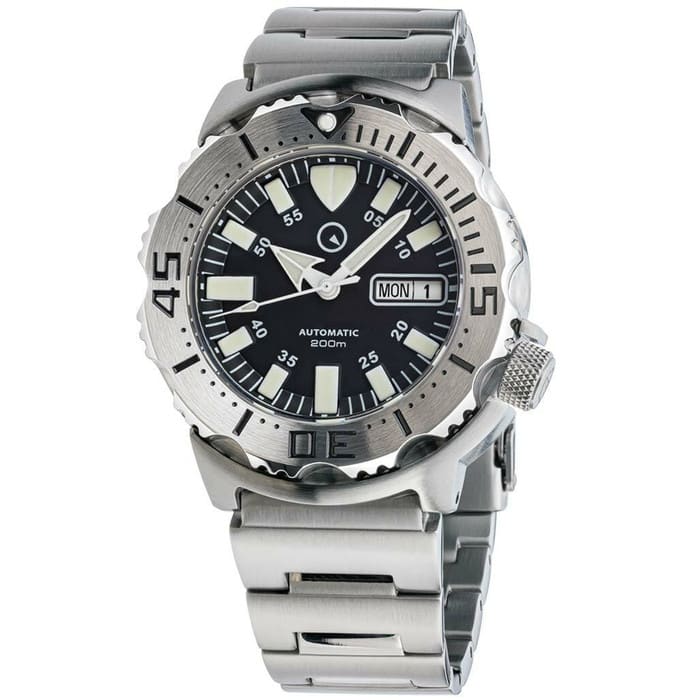 Islander Black Dial Automatic Dive Watch with AR Double Dome Sapphire Crystal, and 120-click Bezel #ISL-57