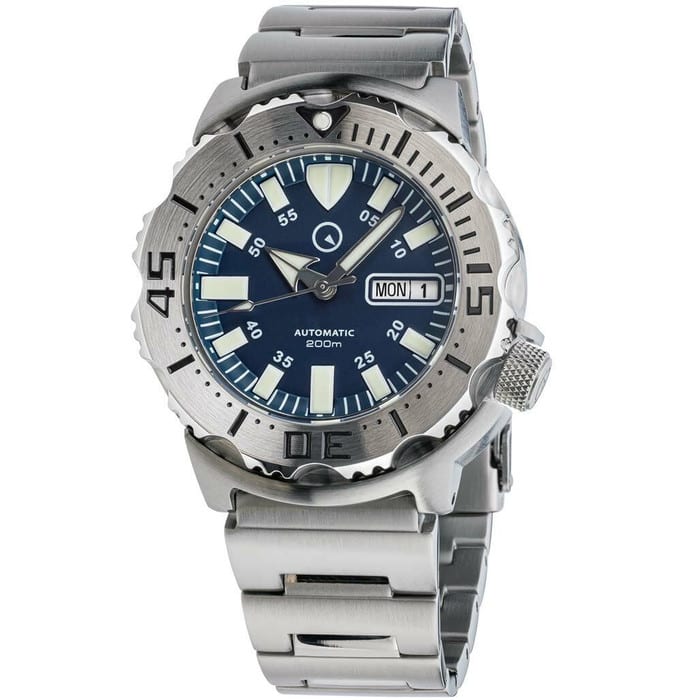 Islander Blue Dial Automatic Dive Watch with AR Double Dome Sapphire Crystal, and 120-click Bezel #ISL-60