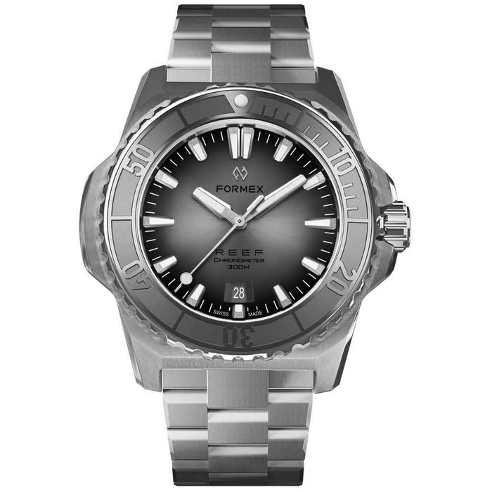 Formex REEF Swiss Automatic Chronometer Dive Watch with Sunburst Grey Dial #2200-1-6341-100