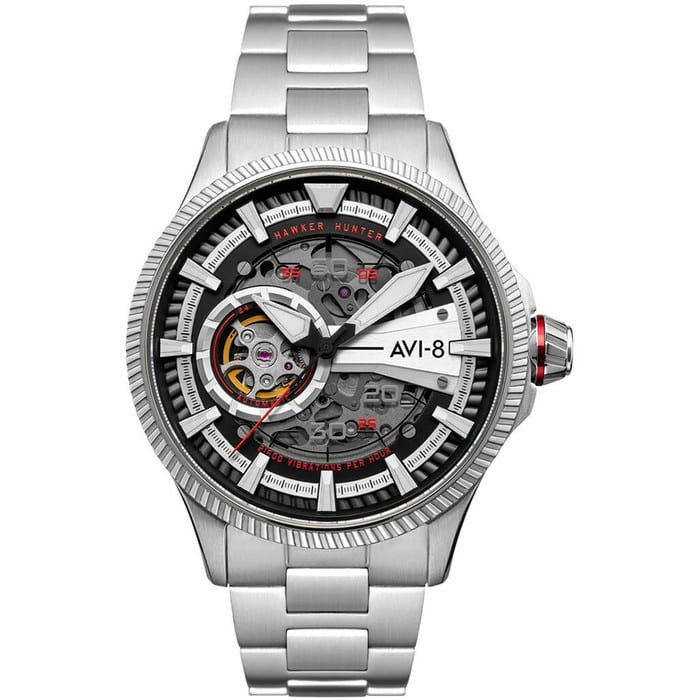 AVI-8 Hawkeye Hunter Diables Rouges, Automatic Pilot Watch, AR Sapphire Crystal #AV-4078-22