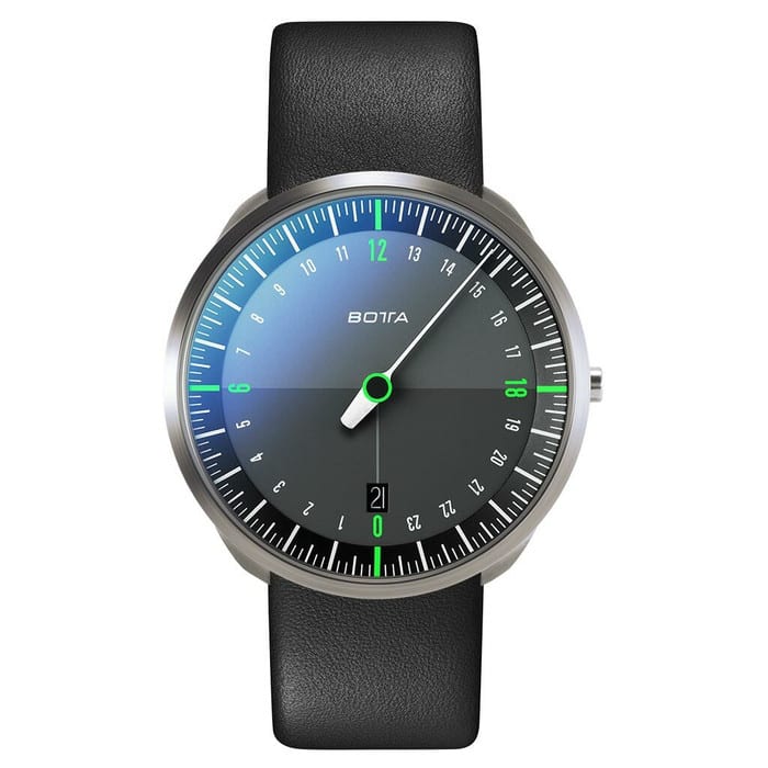 Botta UNO 24 one hand 24-hour Swiss quartz watch with 40mm titanium case #428010