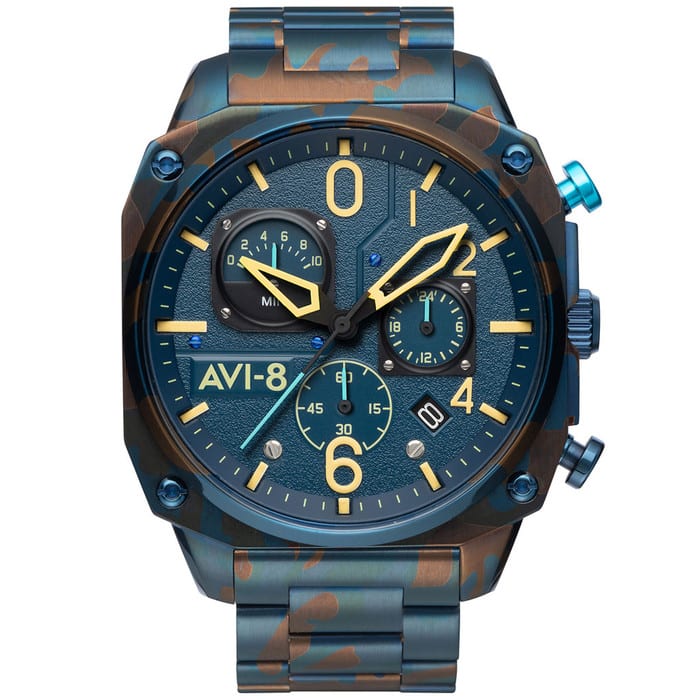 AVI-8 Hawkeye Hunter Air Camo, Retrograde Chronograph, AR Crystal #AV-4052-33