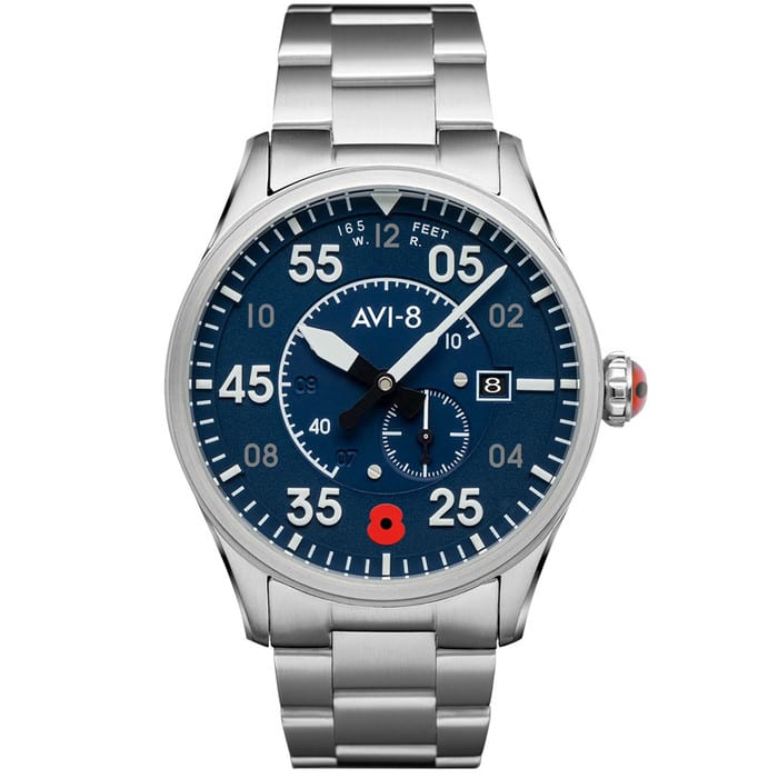 AVI-8 Spitfire Royal British Legion Limited Edition, 21-Jewel Automatic Pilot Watch, AR Sapphire Crystal #AV-4073-RBL