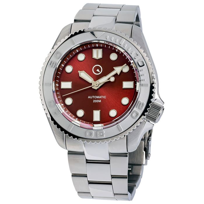 Islander Automatic Dive Watch with Bracelet, Double-Domed AR Sapphire Crystal, and Embossed Ceramic Bezel Insert #ISL-92