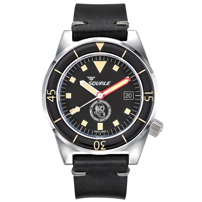 Squale Galeazzi Swiss Automatic 500 Meter Dive Watch with Helium Release Valve #1521-DRAS