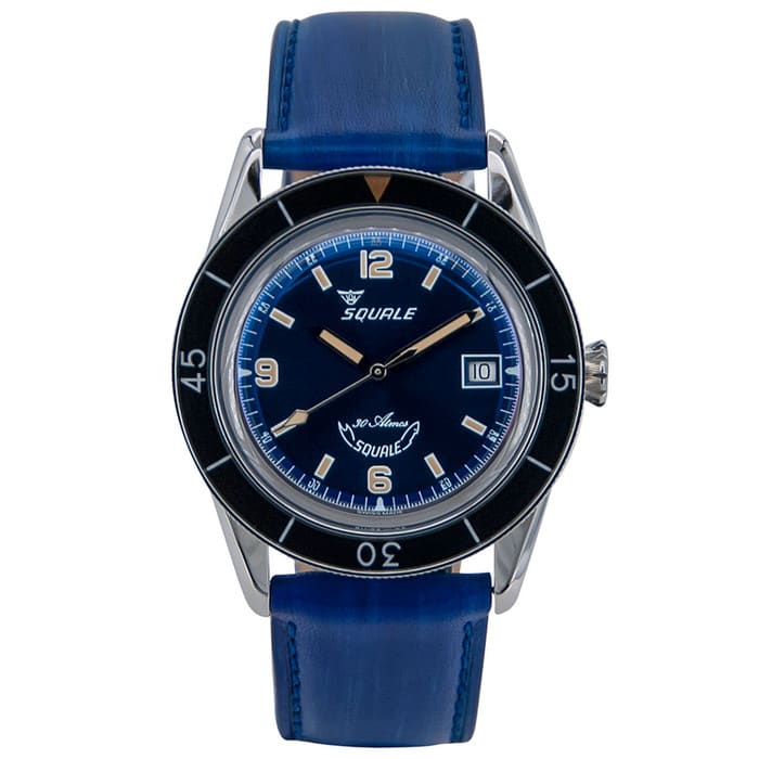 Squale 300 Meter Swiss Made Automatic Dive Watch with Blue Dial  #SUB-39BL