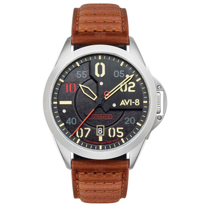 AVI-8 P-51 Mustang Hitchcock, Automatic Pilot Watch with AR Sapphire Crystal #AV-4086-01