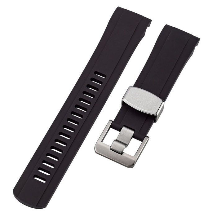 Islander 22mm Black Rubber Dive Strap for Orient Ray 2 and Mako 2 Divers #BRAC-20