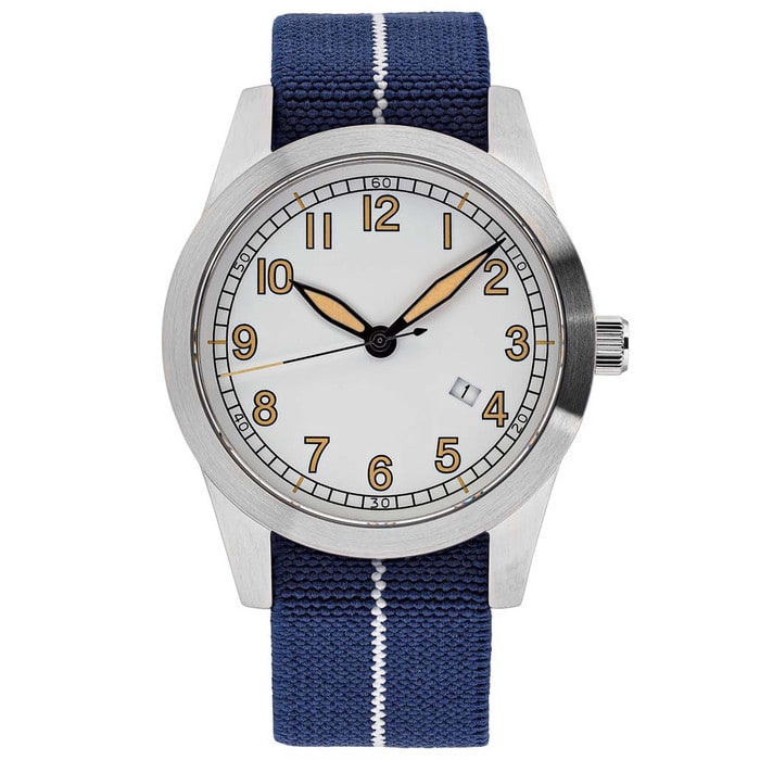 Islander USA Assembled Ameriquartz Field Watch with 40mm Stainless Steel Case and AR Sapphire Crystal #ISL-75