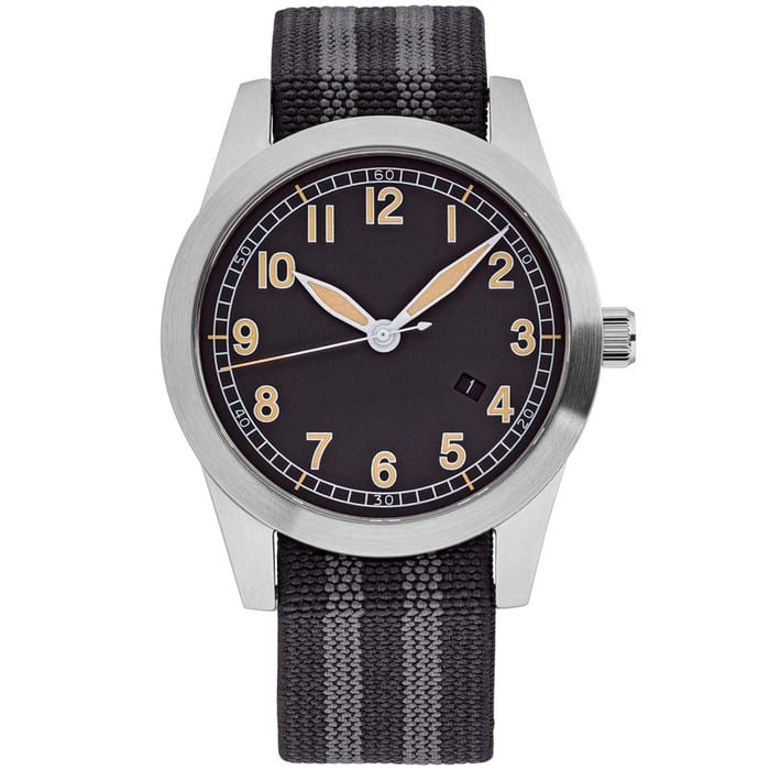 Islander USA Assembled Ameriquartz Field Watch with 40mm Stainless Steel Case and AR Sapphire Crystal #ISL-77