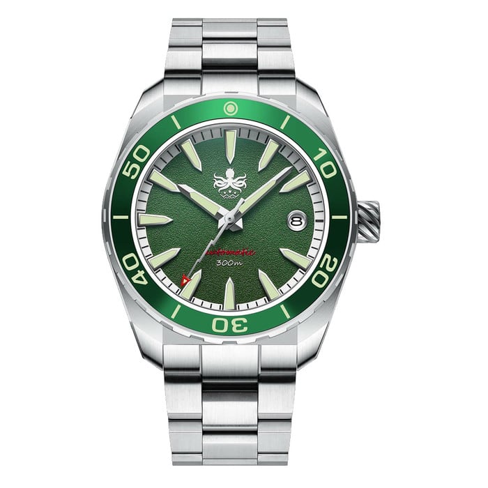 Phoibos Proteus 300M Automatic Diver with Green Dial #PY024A