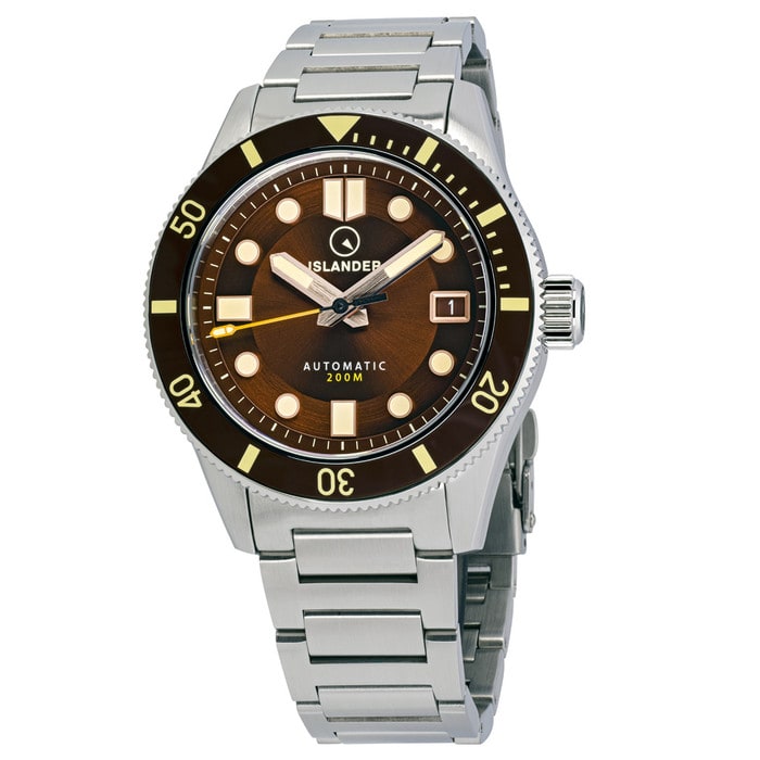 Islander Bayport 40mm Automatic Dive Watch with Brown Dial #ISL-121