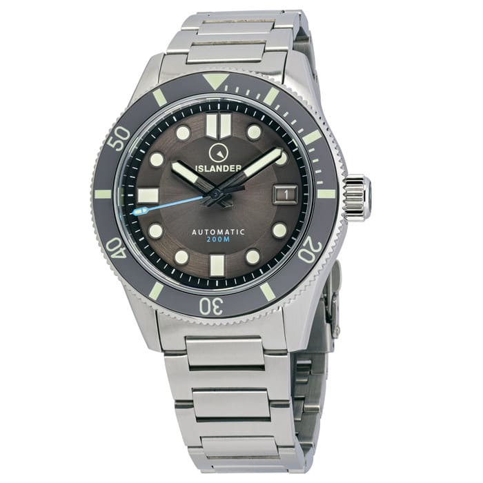 Islander Bayport 40mm Automatic Dive Watch with Grey Dial #ISL-123