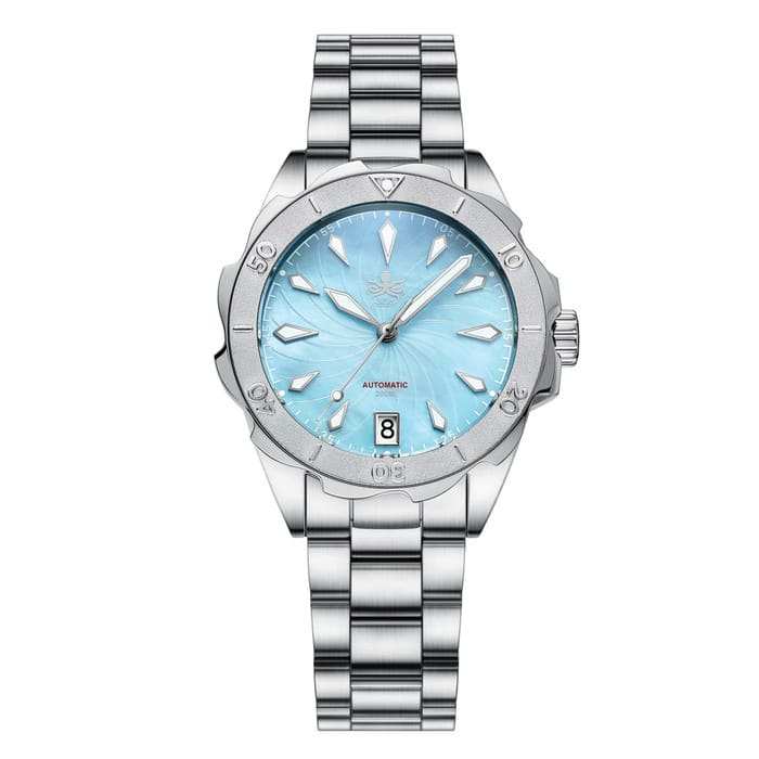 Phoibos Sea Nymph 200M Lady Diver with Aquamarine Blue Dial #PY038B