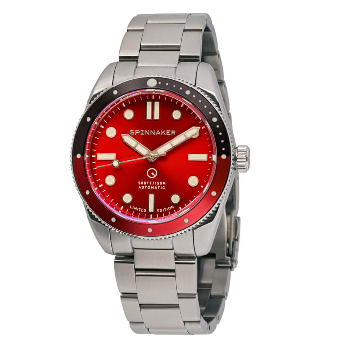 Spinnaker x Islander Croft Limited Edition Hi-Beat Watch with Sunburst Red Dial #SP-5094-LIW11