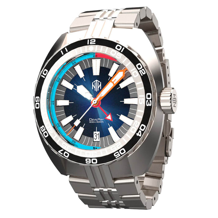 NTH DevilRay 500-Meter Automatic Dive Watch with GMT Function #WW-NTH-DREG