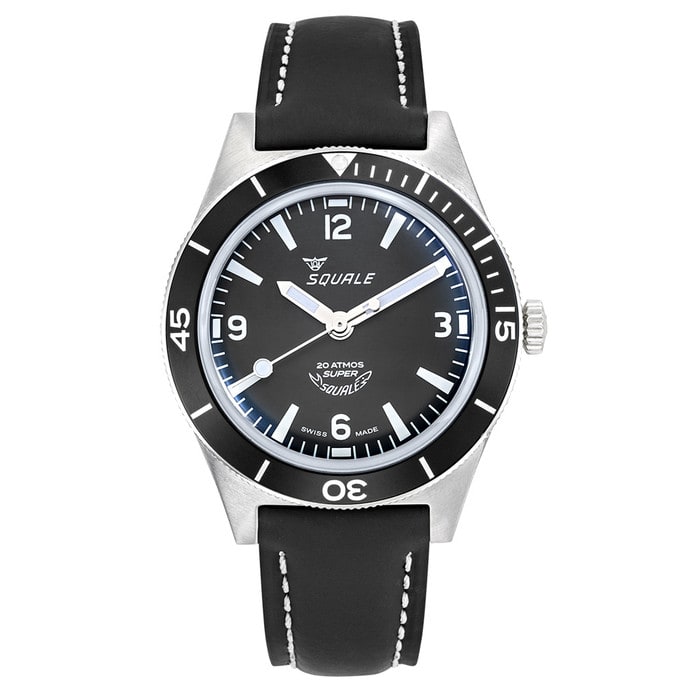 Squale "Super-Squale" Swiss Automatic Skin Diver with Matte Black Dial #SUPERBKBK.RLBK