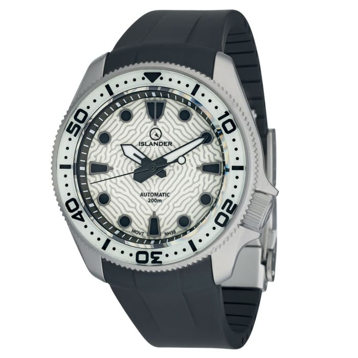 Islander Sands Point Titanium Diver with Lumed Coral Dial #ISL-161