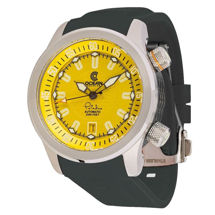 Ocean Crawler Paladino WaveMaker with Yellow Dial #OC-PL-V2-YL