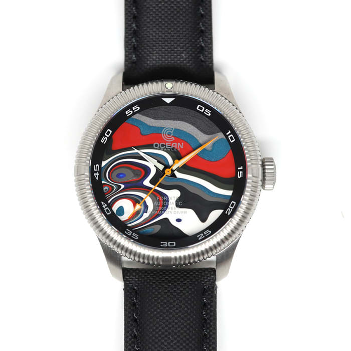 Ocean Crawler Champion Diver with Fordite Dial A #OC-CD-FRAA