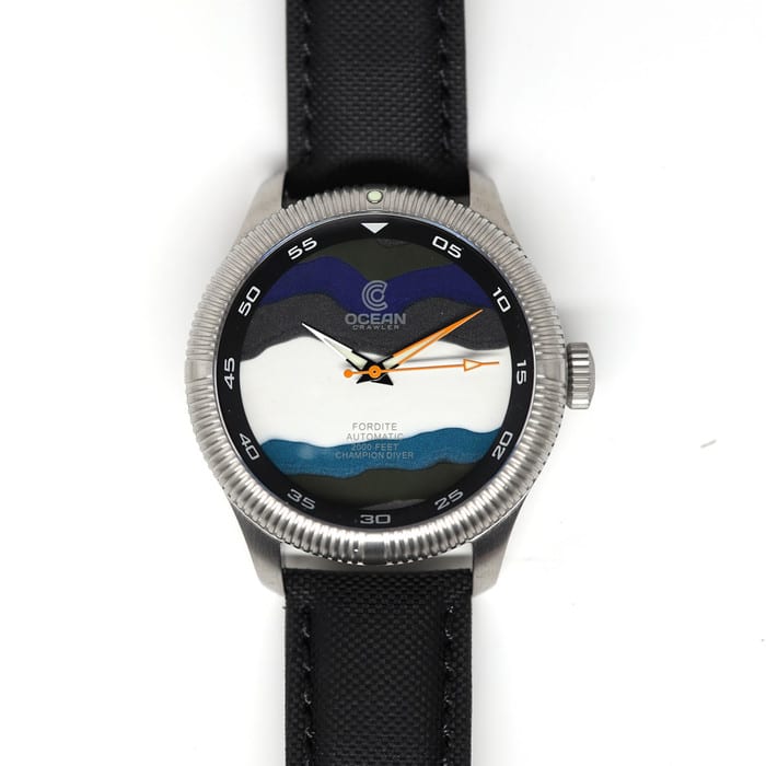 Ocean Crawler Champion Diver with Fordite Dial B #OC-CD-FRAB