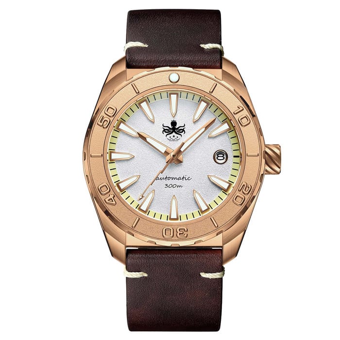 Phoibos Proteus Bronze 300M Dive Watch with White Dial #PY046D