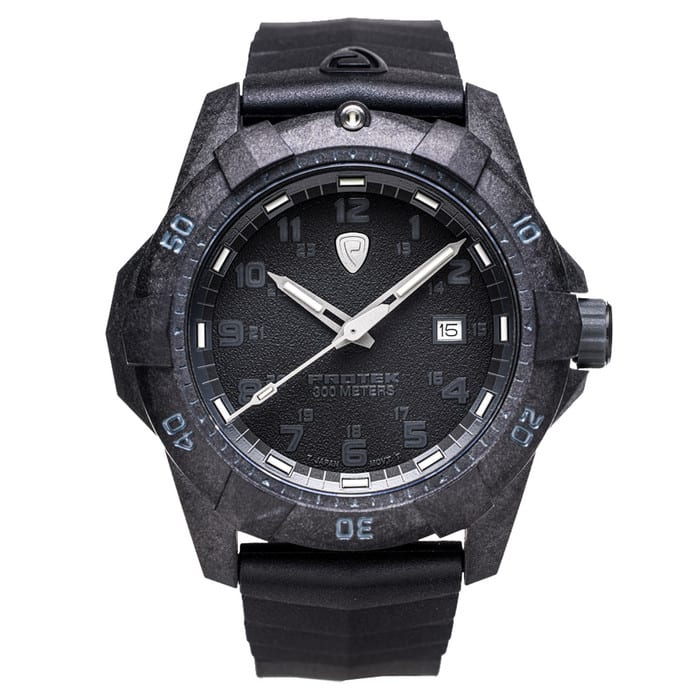 Protek Carbon Composite Tritium Dive Watch 1000 Series Blackout #PT1001