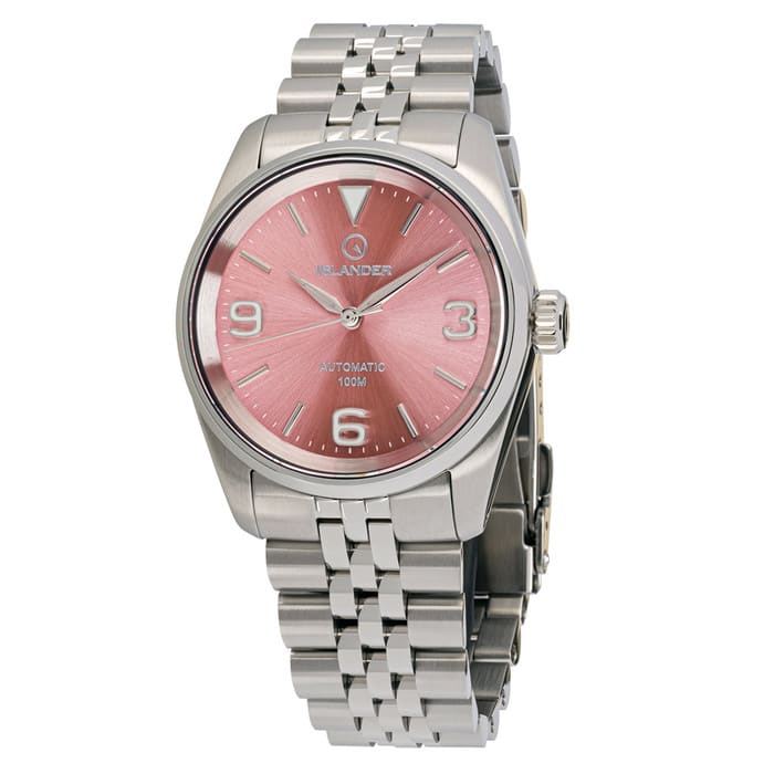 Islander Manhasset 36mm Automatic Watch with Sunburst Pink Dial #ISL-218