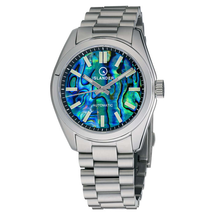 Islander Brookville Hi-Beat Automatic Dress Watch with Abalone Dial #ISL-239 zoom
