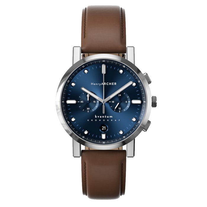 Henry Archer Kvantum Meca-Quartz Chronograph with Blue Dial #HAC-KTM-APK-WTN