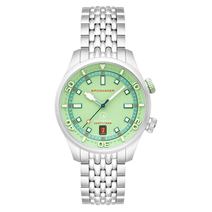 Spinnaker x Islander Bradner Limited Edition Compressor Style Watch with Mint Green Dial #SP-5062-LIW44