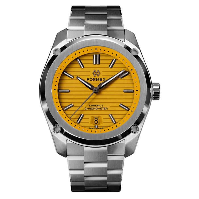 Formex Essence 39mm Swiss Splash Automatic Chronometer with Sunflower Yellow Dial #0333-1-6687-100