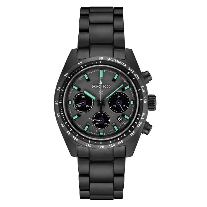 Seiko Prospex  Speedtimer Solar Chronograph in black IP Plating #SSC917