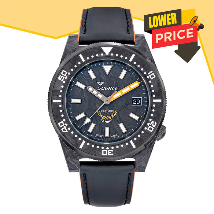 Squale T183 Forged Carbon Dive Watch with Orange Accents #T183AFCOR.RLOR