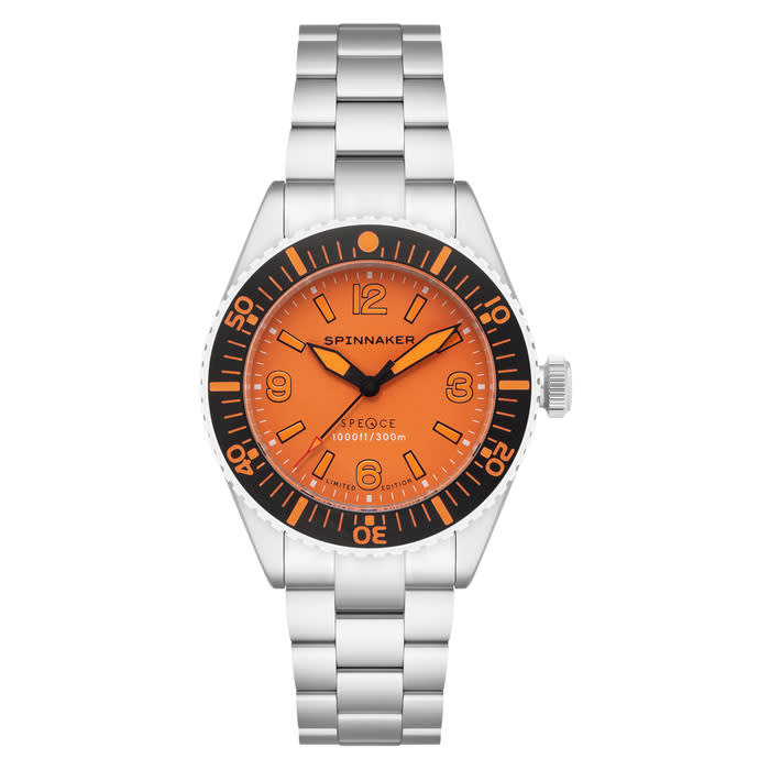 Spinnaker x Islander Spence Limited Edition Dive Watch with Tangerine Dial #SP-5126-LIW22