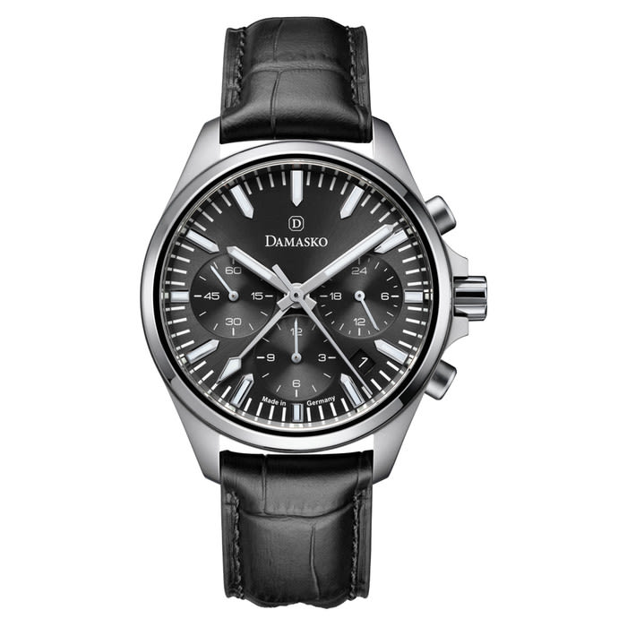 Damasko DC96 Center Minutes Elegant Chronograph with Black Dial #DC96