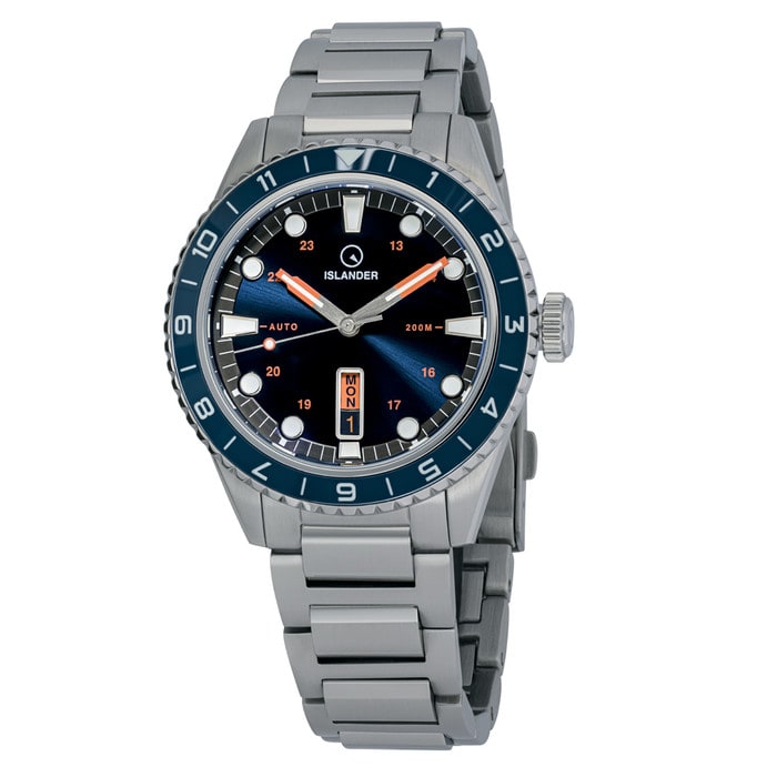 Islander Greenport 39mm Dive Watch with Sunburst Blue Dial #ISL-252