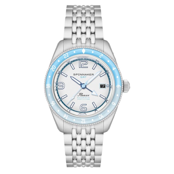 Spinnaker Fleuss GMT Automatic Watch with Moon White Dial #SP-5120-22