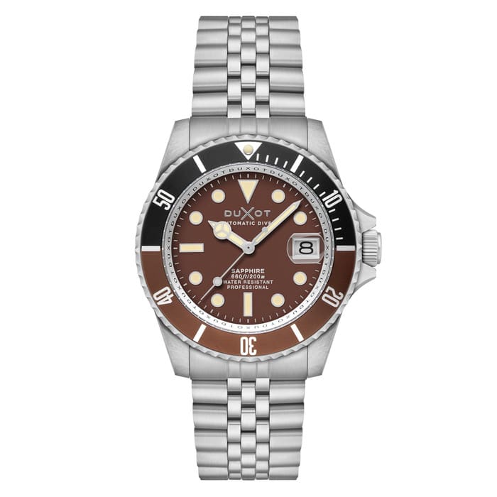 Duxot Atlantica Automatic Dive Watch with Chocolate Brown Dial #DX-2057-99