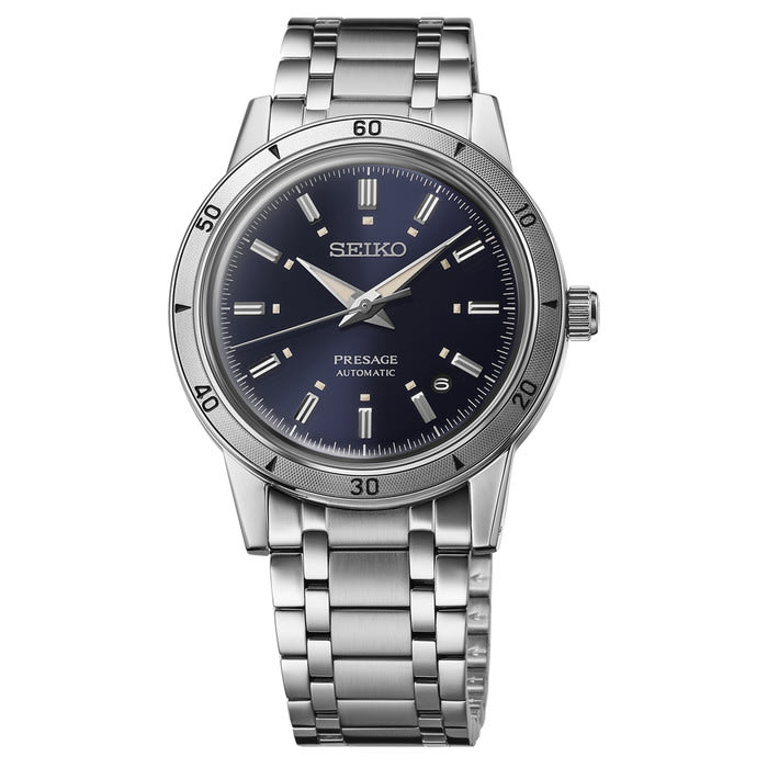 Seiko Presage 60s Style Automatic Watch with Blue Dial #SRPL07