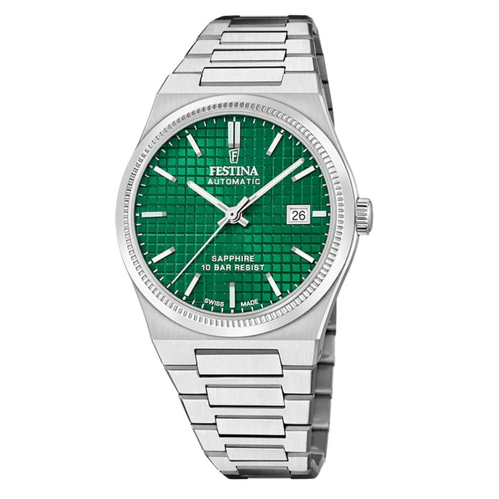 Festina Swiss Made Automatic With Green Dial #F20028-3