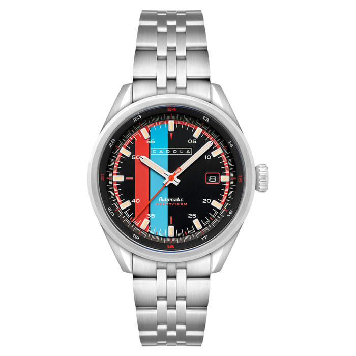 Cadola Pista Automatic Watch with Black Striped Dial #CD-1031-33