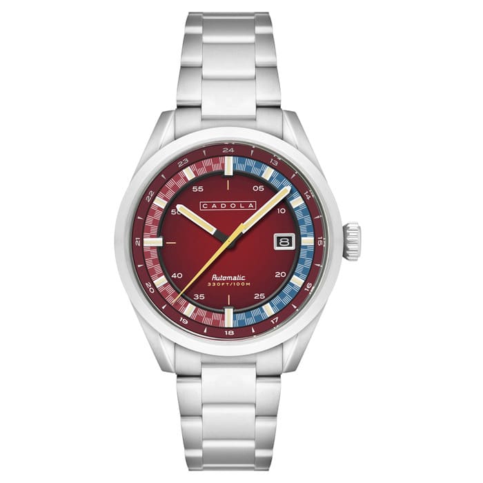 Cadola Paddock Automatic Watch with Deep Red Dial #CD-1037-55