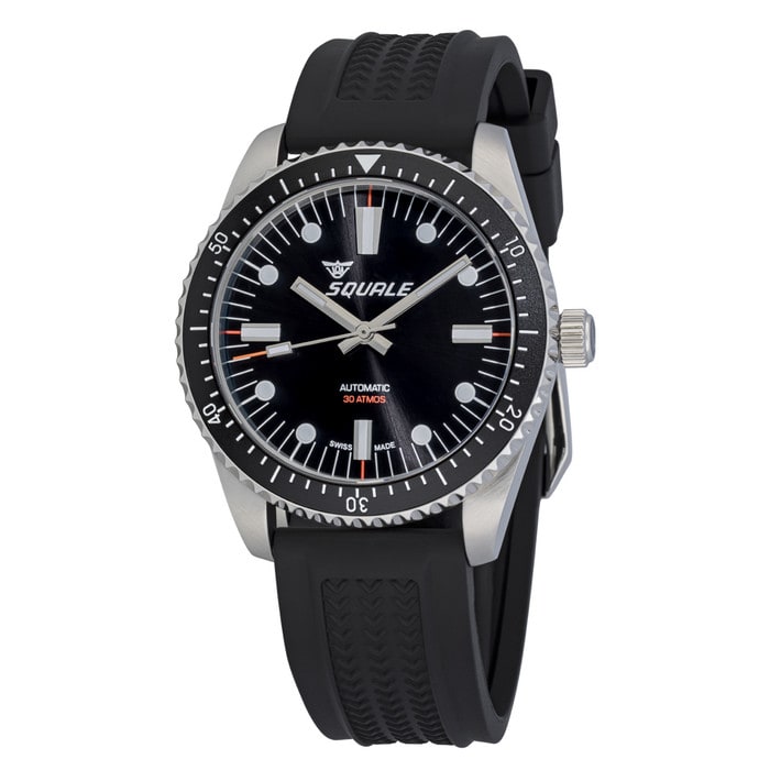 Squale Montauk 300M Swiss Automatic Diver with Black Sea Dial #MTK-21