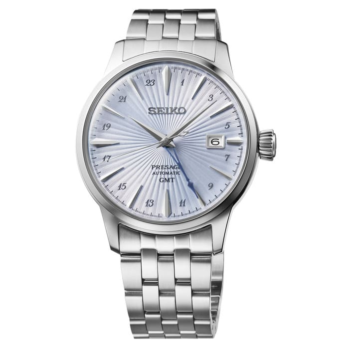 Seiko Presage Cocktail Time GMT with Light Blue Dial #SSK037