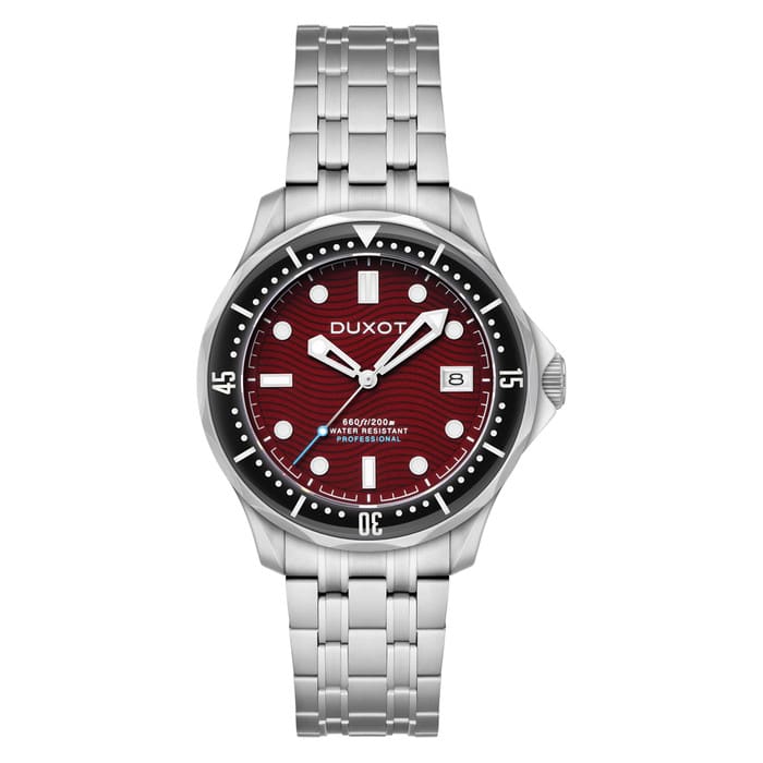 Duxot Henri Diver Automatic with Maroon Red Dial #DX-2060-55