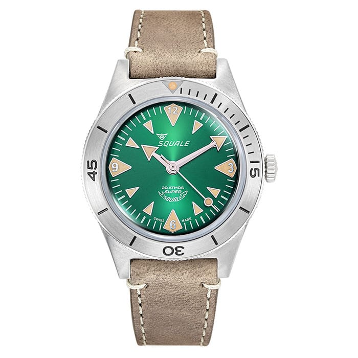 Squale "Super-Squale" Big Arrows Skin Diver with Radiant Green Dial #SUPERSSAGR.PT