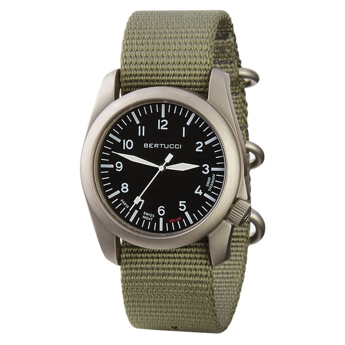 Bertucci A-4TS AERO Solar Black Dial Watch #13901 — Long Island Watch