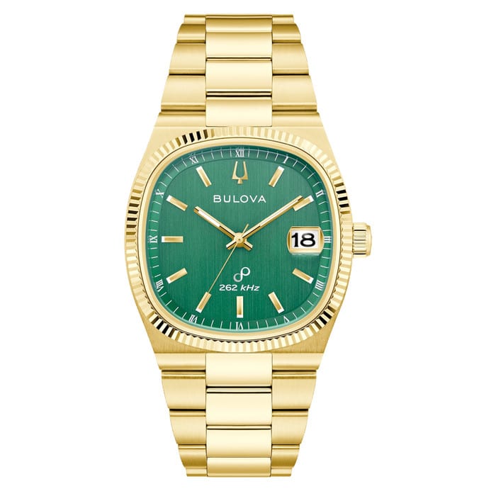 Bulova Super Seville Gold-Tone With Green Dial #97B237